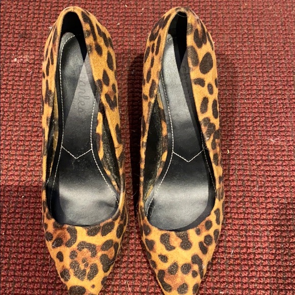Leopard print stacked heel - Picture 2 of 4